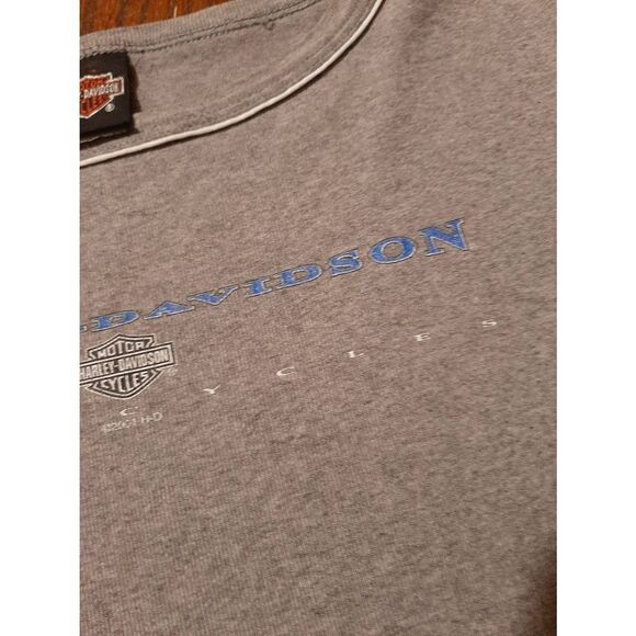 Vintage Large 2001 Harley Davidson Daytona Beach Grey Short Sleeve Tee TShirt - Picture 7 of 7